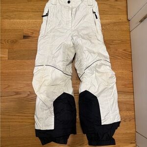 Obermeyer Kids Snow Pants in White and Black